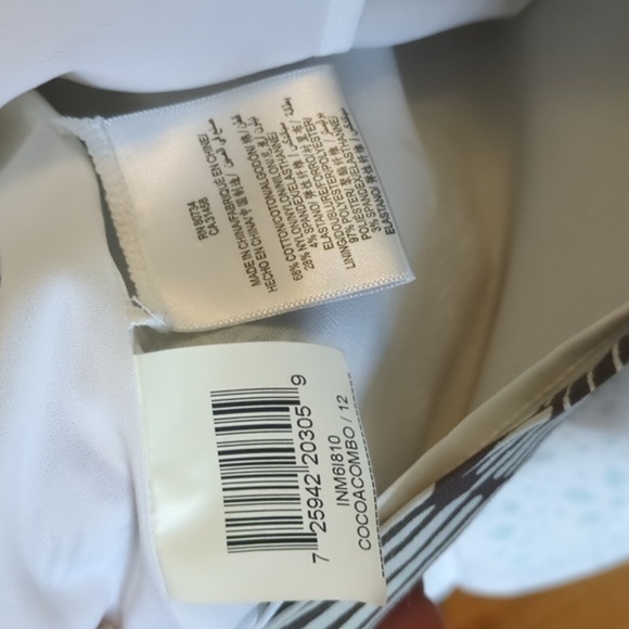 BCBGMAXAZIRA Brown/White Print Faux Wrap Sleeveless Dress - Picture 5 of 5